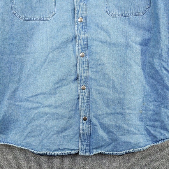 Croft & Barrow Men's Quilt Lined Denim Jacket Blue XXL Snap Button - Picture 5 of 15